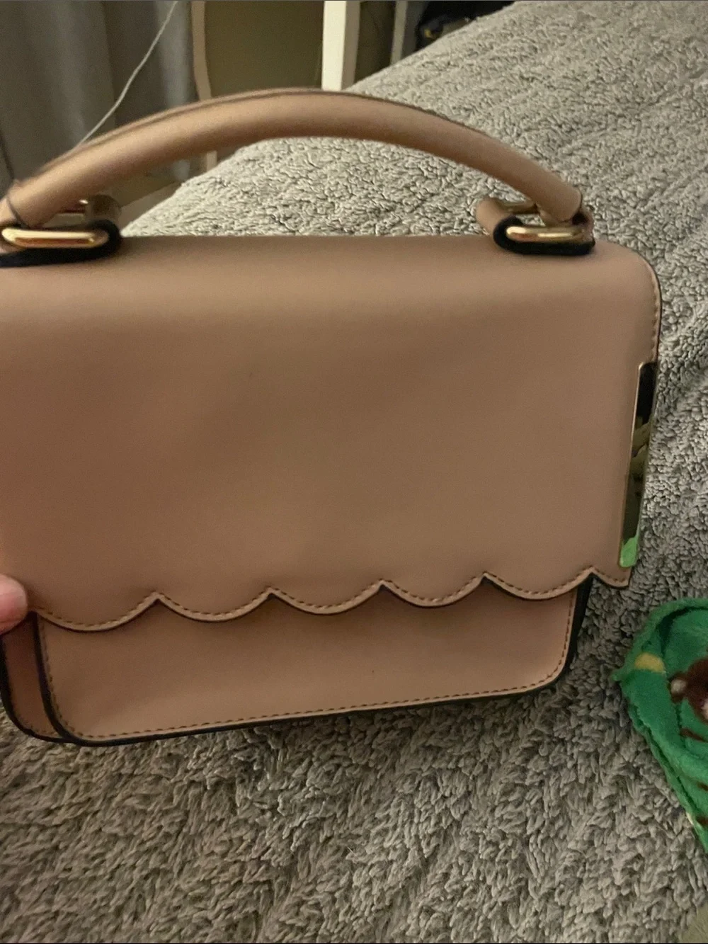 Scalloped Top-Handle Satchel in Nude (never used ) super cute!